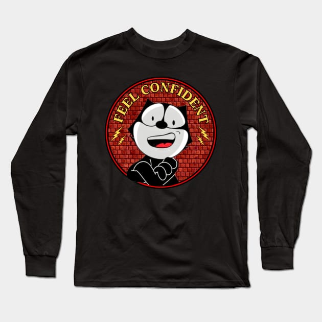 Felix Feel Confident Long Sleeve T-Shirt by CrosstyleArt